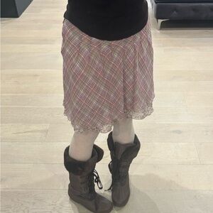 Plaid Pink Skirt